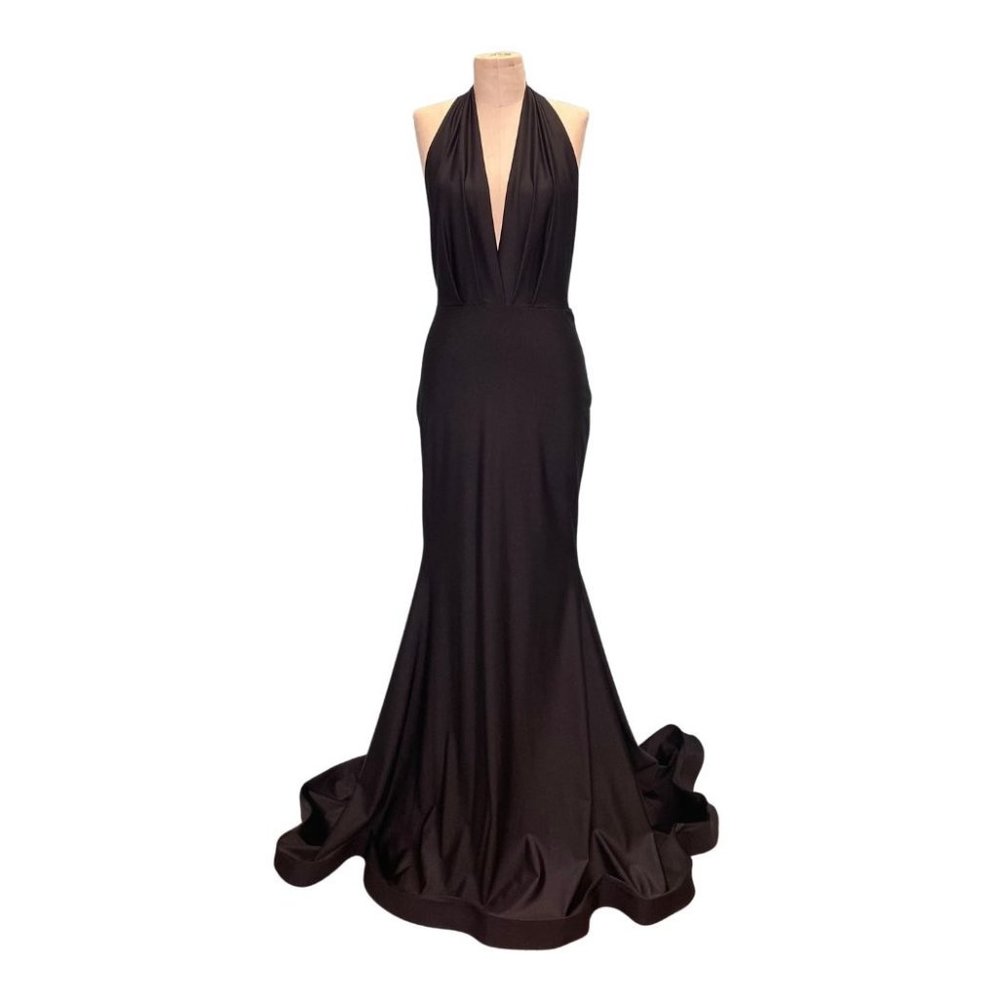 Jessica Angel V Neck Maxi Gown 701 Black M NWT